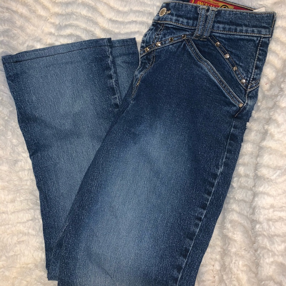 Lawman high rise western jean denim studs 28w